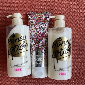Set of 3 PINK Body Lotions